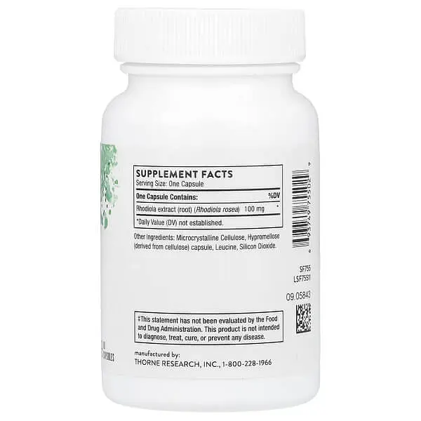 Родиола Rhodiola 100 mg 60 Capsules Thorne vit0005003 - фото 2