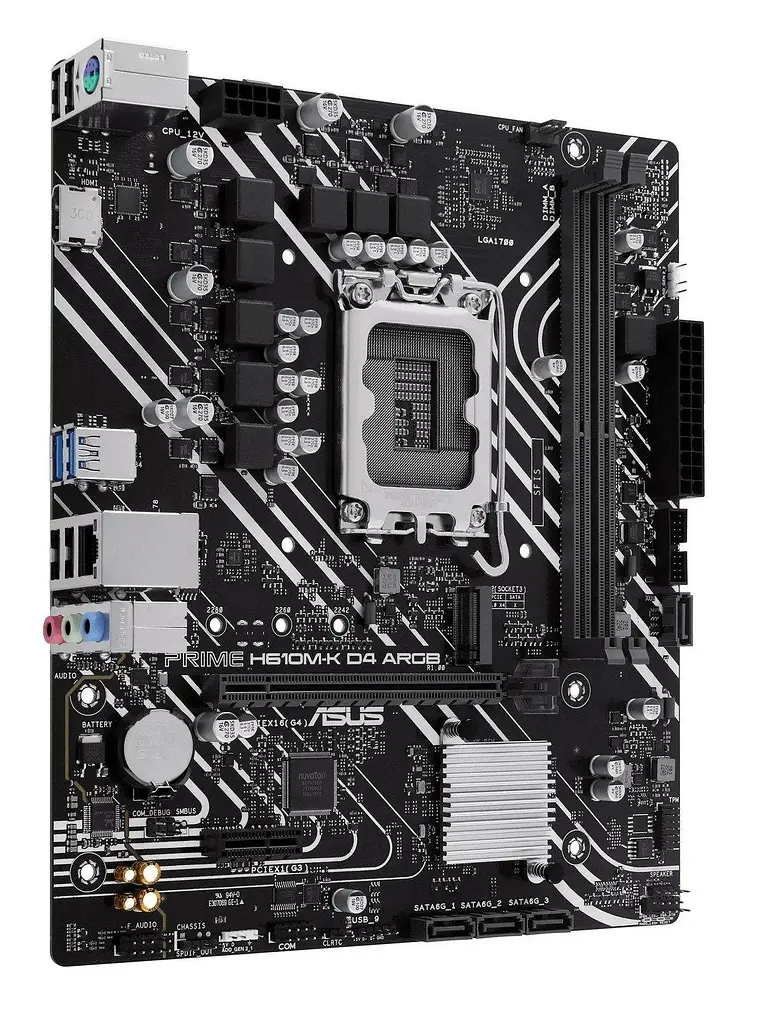 Материнська плата ASUS Prime H610M-K D4 ARGB (PRIME H610M-K D4 ARGB) (Socket 1700, Intel H610, Micro-ATX) - фото 2