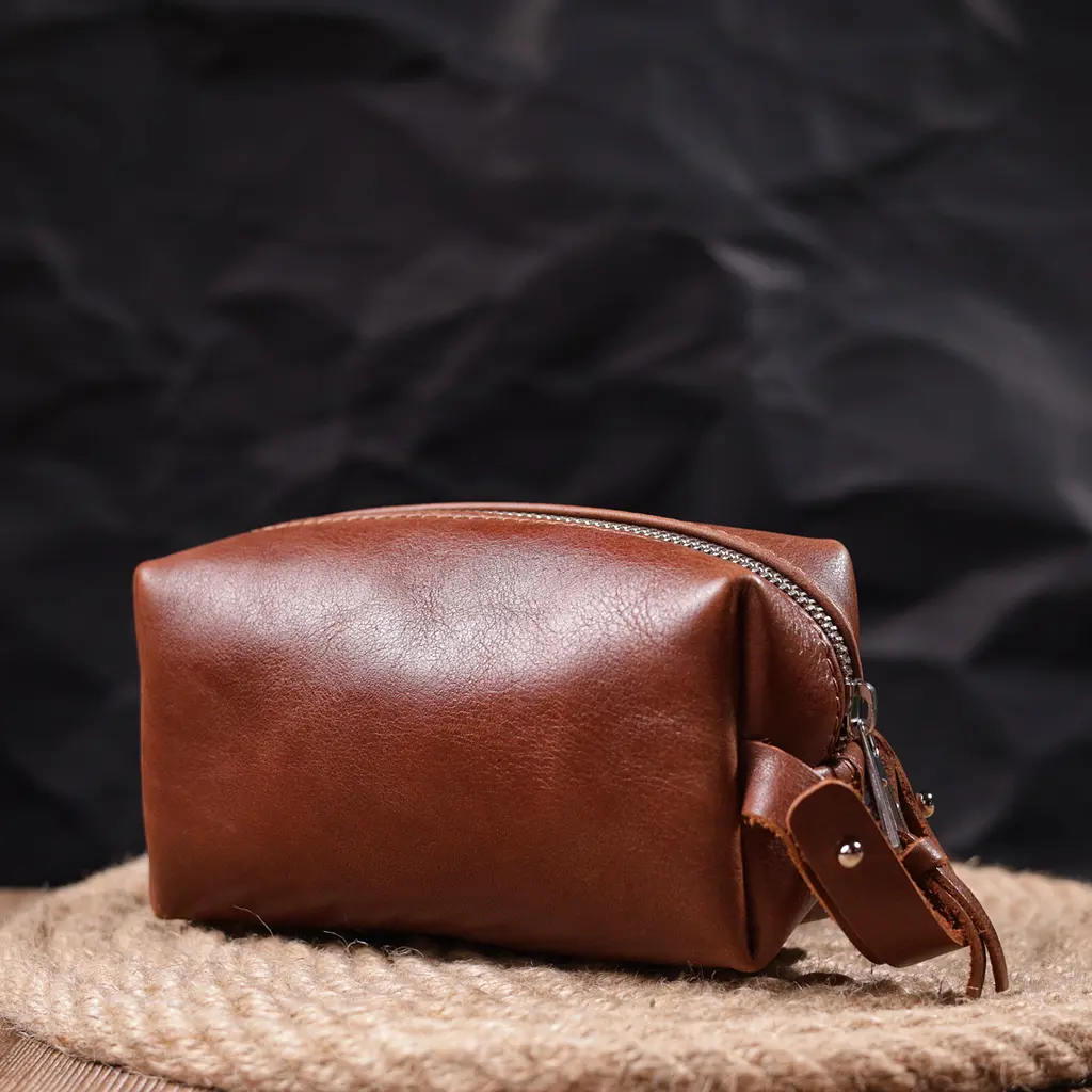 Кожаная косметичка мужская GRANDE PELLE 15х8х7 см sum0020989 - фото 7