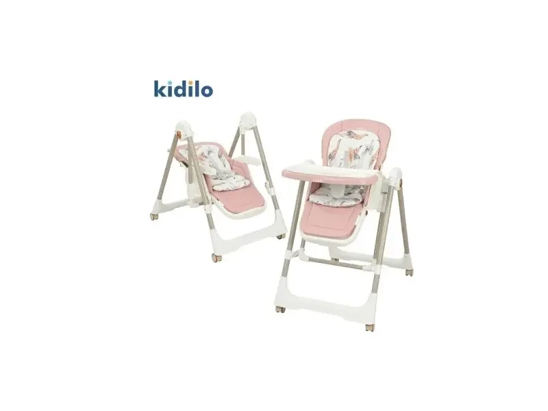 Стільчик-шезлонг для годування 2 в 1 Kidilo Baby Chair Z901 pink (11-3) - фото 3