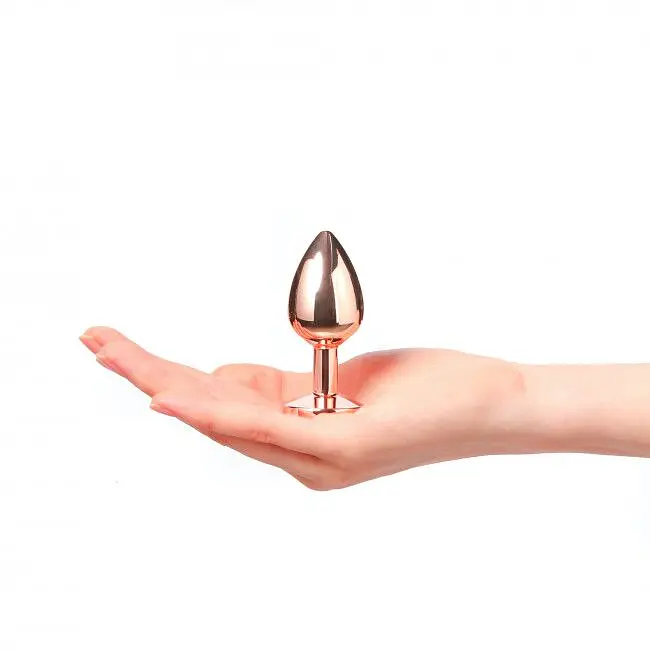 Маленька металева анальна пробка із кристалом Dorcel Diamond Plug S, 7.1х2.7 см, чорний - фото 3