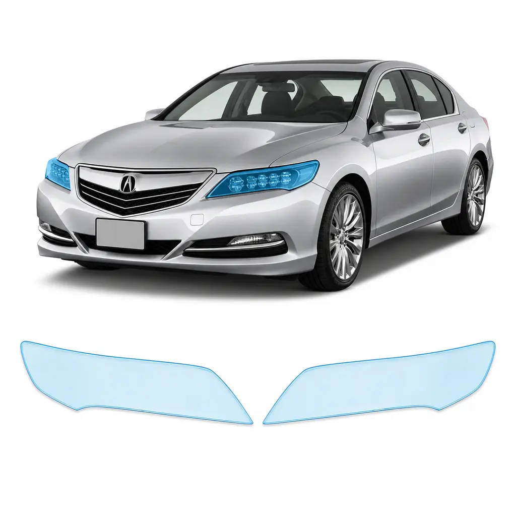 Антигравійна захисна бронеплівка за лекалами для Acura RLX I 2014-2017 - оптика (фари та ПТФ)