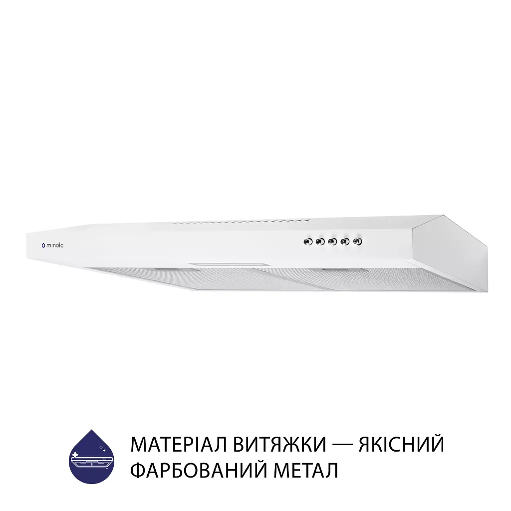 Витяжка плоска Minola HPL 613 WH - фото 3