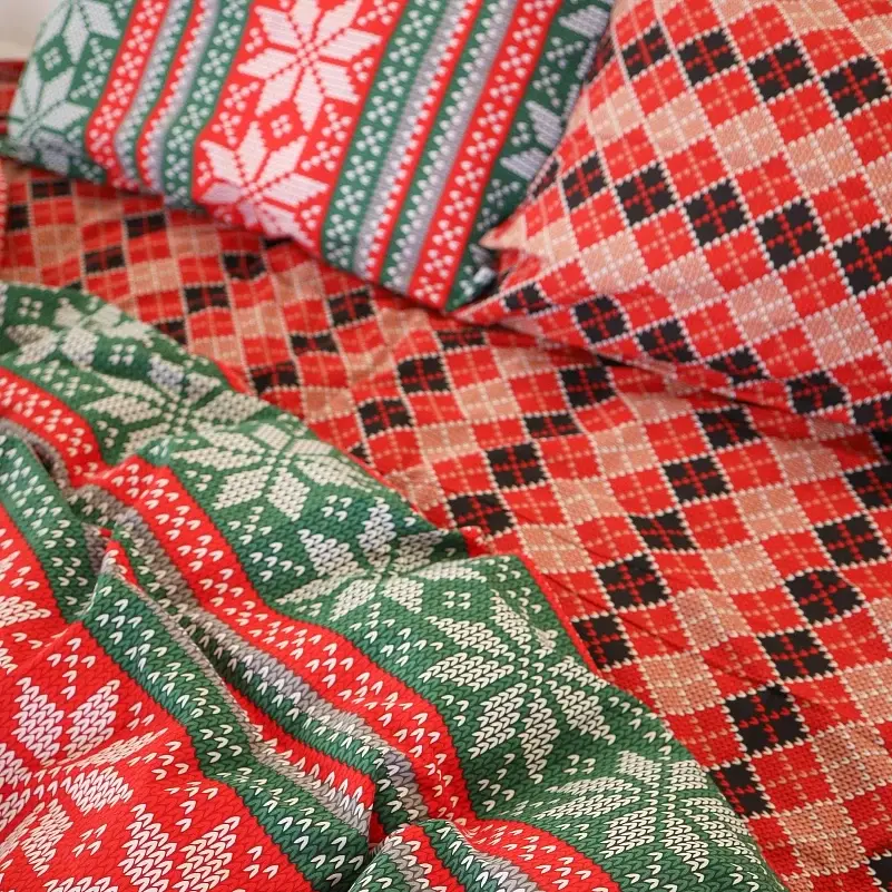 Наволочка MirSon Бязь 17-0659 Christmas 40х60 см красно-зеленая (2200009612695) - фото 3