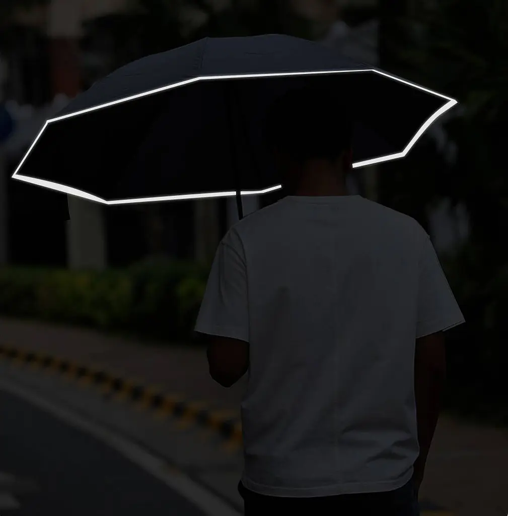 Парасоля складна автоматична з ліхтариком Xiaomi Zuodu (ZD002-LED) Black - фото 7