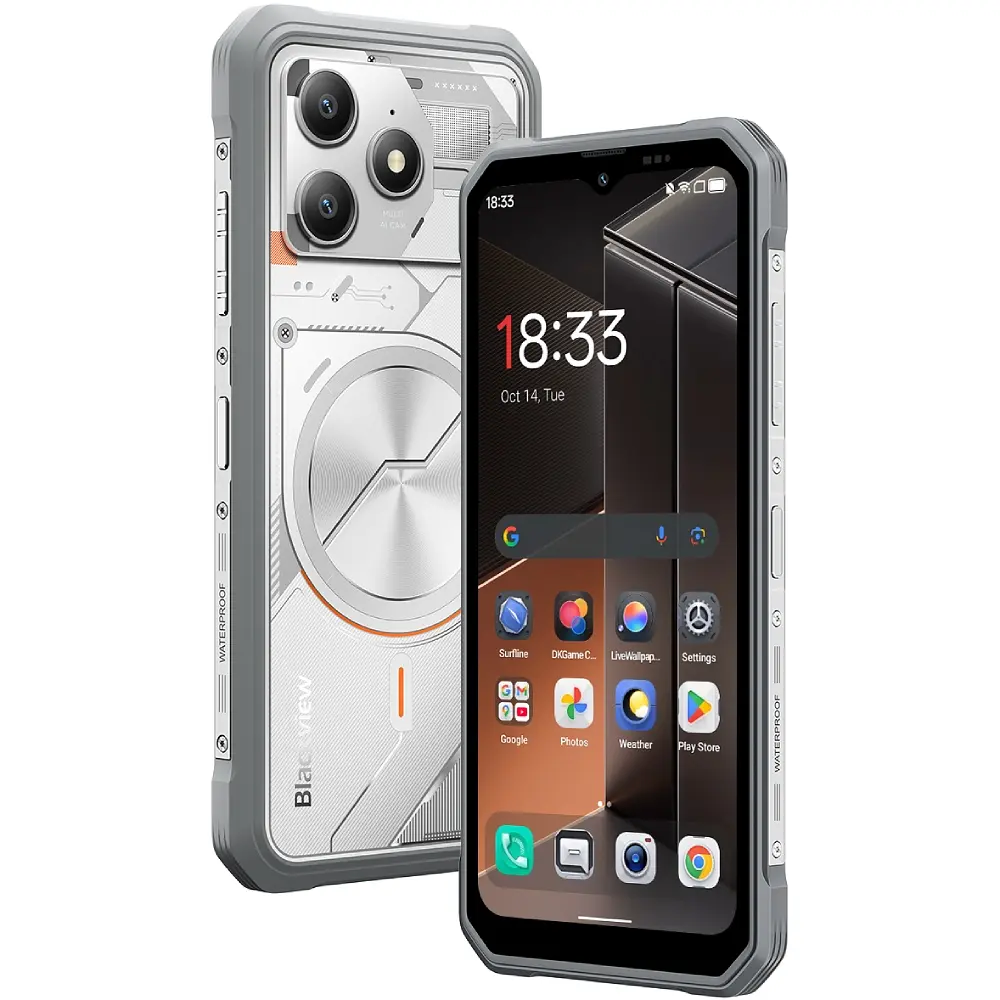Смартфон Blackview FORT 100 6.56" HD+ /8GB/128GB/ G81 / 5000mAh / 16+13Мп / NFC / IP69K / White - фото 8