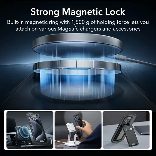 Чохол із склом ESR Classic Pro Case (HaloLock) Set Clear для iPhone 15 Pro (1A7230603) - фото 5