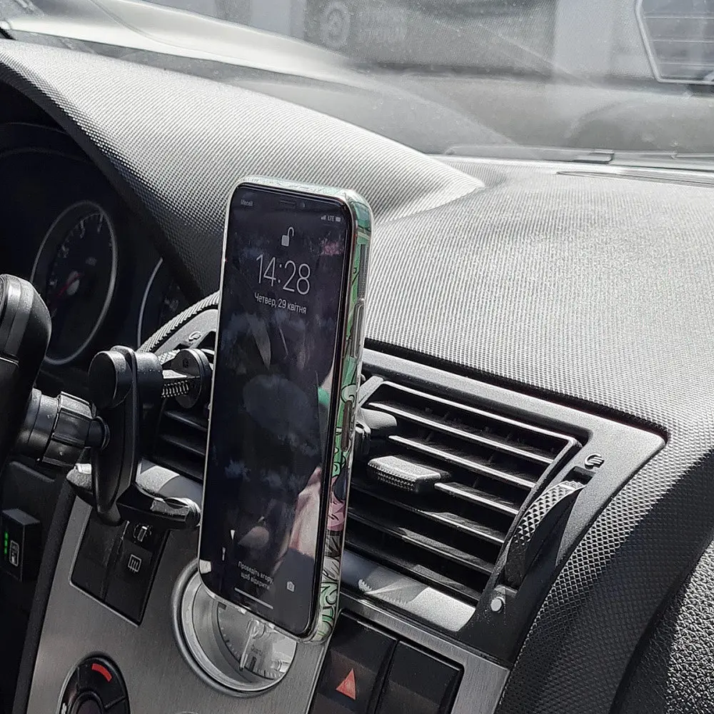 Автодержатель Baseus Magnetic Air Vent Car Mount With Cable Clip red (16105) - фото 3