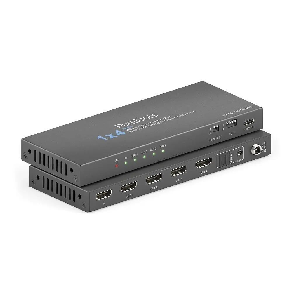 Багатофункціональний HDMI-сплітер 1x4 HDMI 2.1, 8K PURELINK PT-SP-HD14-48G - фото 2