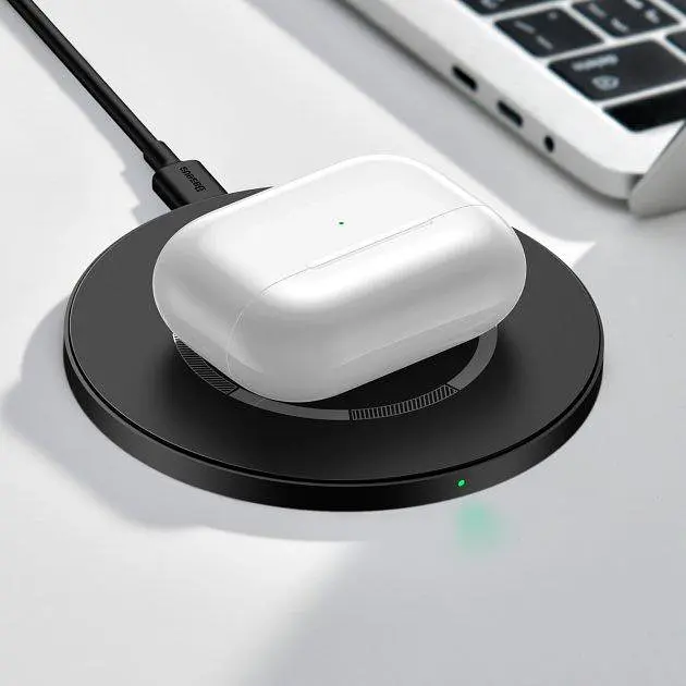 Бездротовий зарядний пристрій Baseus Simple Magnetic 15W WXJK-E01 Black - фото 7
