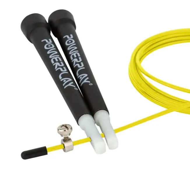 Скакалка швидкісна PowerPlay 4202 Ultra Speed Rope Жовта 2,9 м (PP_4202_Yellow) - фото 2