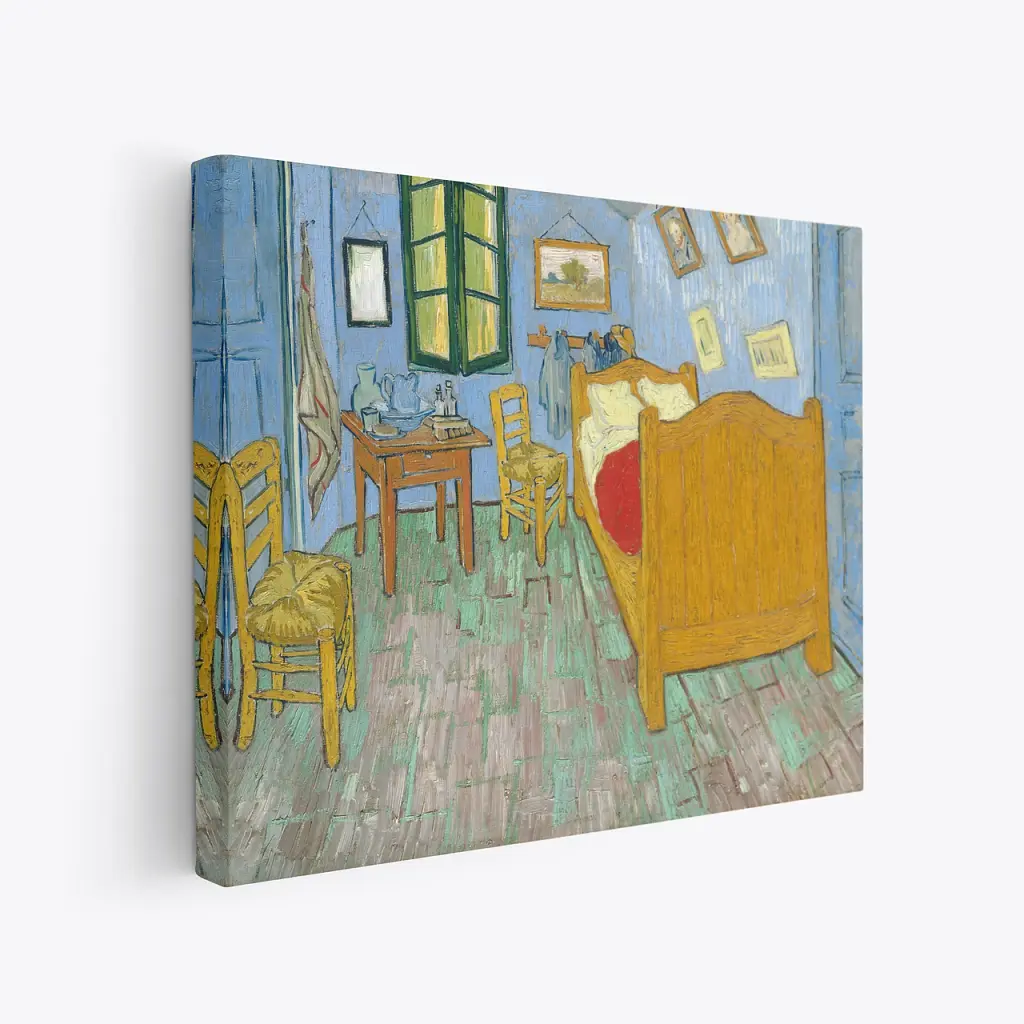 Інтер'єрна картина Спальня в Арлі, Вінсент ван Гог, Vincent van Gogh, The Bedroom, інтер'єрний декор, 60×77 см (id6656) - фото 2