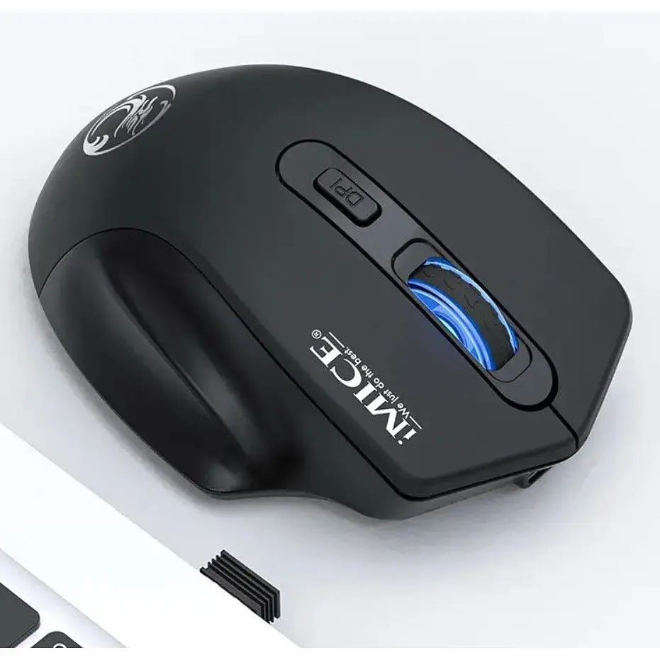 Ігрова миша бездротова iMICE G1800 Rechargeable, 4 кнопок, акумулятор, 1600dpi, 2.4Ghz, Black - фото 8
