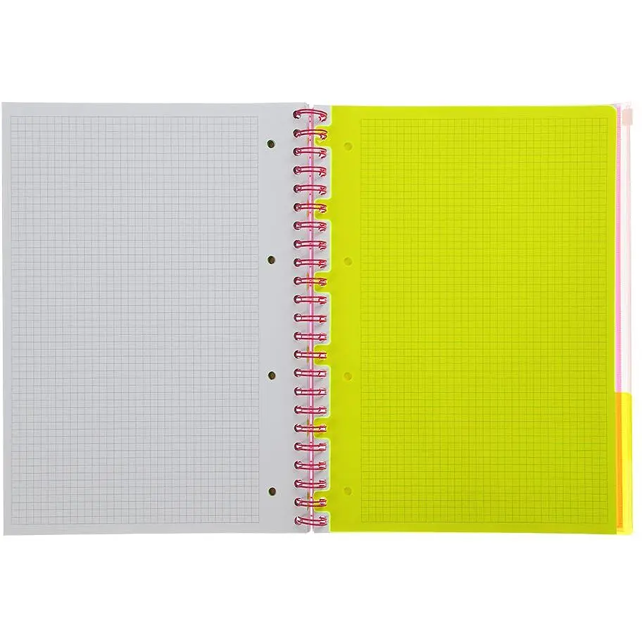 Зошит на пружині Buromax Neon А4 (210x297) 120 аркушів 3 PVC рожевий (BM.24349911-10) - фото 3