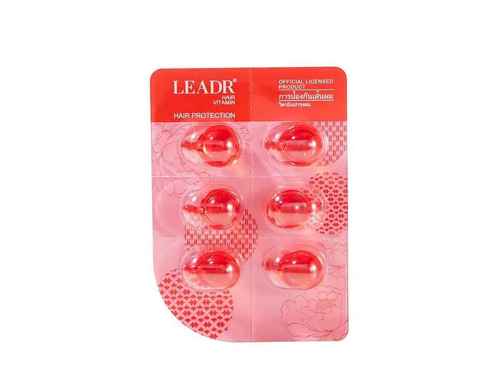 Капсули для волосся LEADR 6шт вітамінні Незмивні Camellia Seed Oil and Cherry Blossoms (1 блістер/6 капсул)