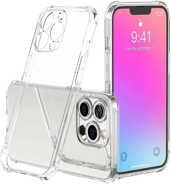 Силіконовий протиударний чохол Case панель Case на Iphone 15 Pro Max із захистом камери прозорий (5151513) - фото 2