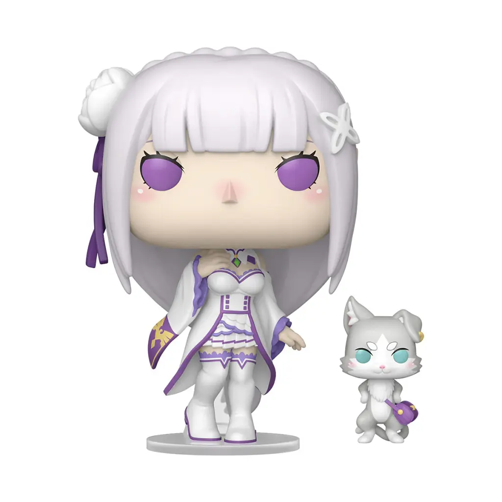 Набір ігрових фігурок Funko POP! Re:ZERO Емілія з Паком вініл 9,6 см 2 предмети - фото 2