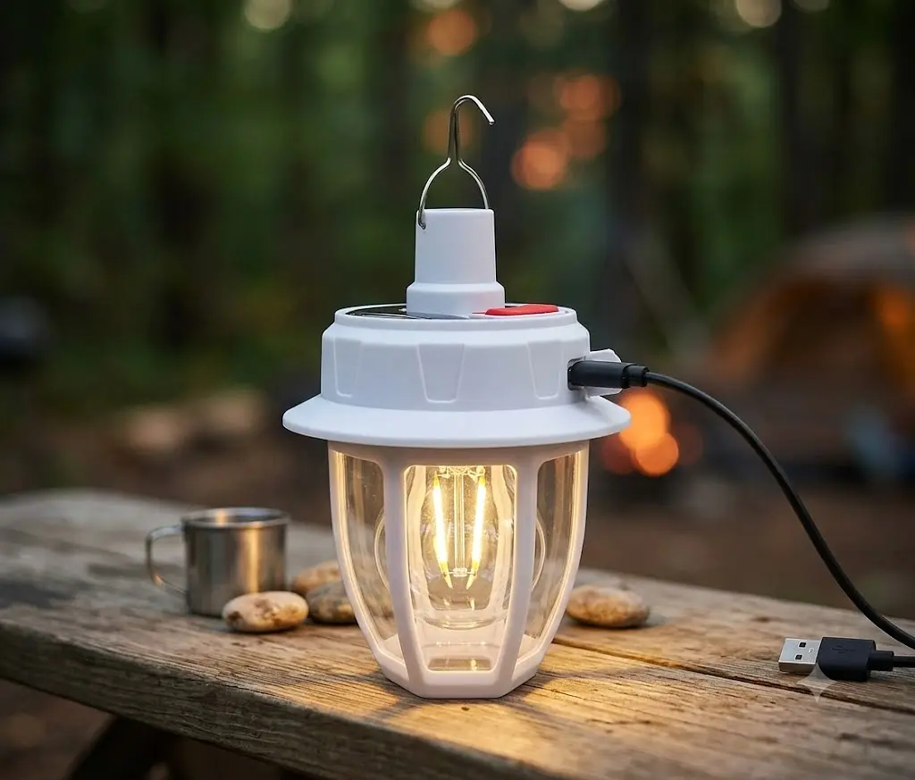 Світлодіодна LED лампа з акумулятором xy 822 / Кемпінговий ліхтар / Ліхтар із сонячною панеллю - фото 3