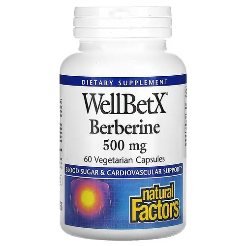 Берберин WellBetX Berberine 500 mg 60 Capsules Natural Factors vit0006524