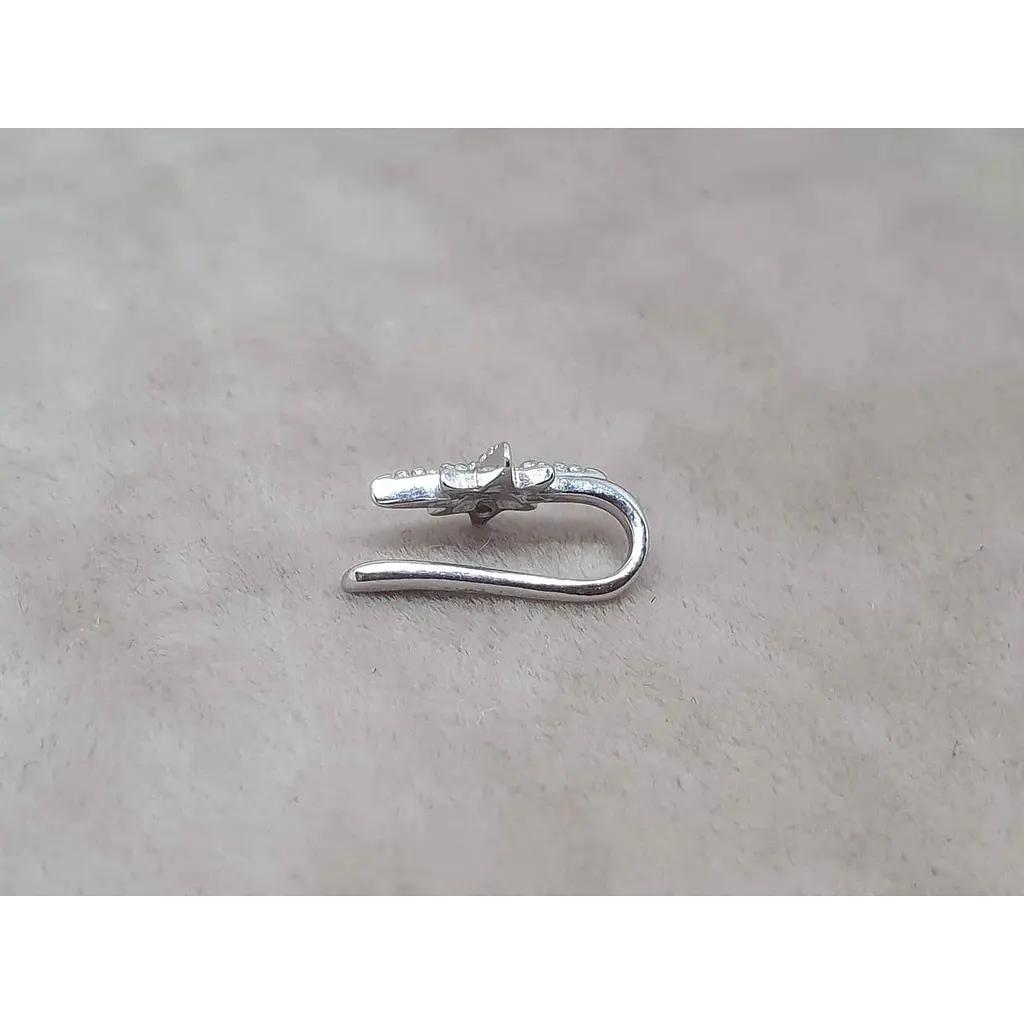 Серебряная серьга-пирсинг в нос Ирий Звезда (без прокола, обманка). 6032 - фото 2