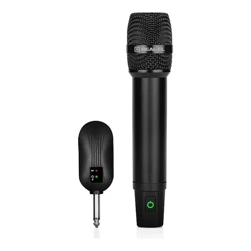 Микрофон для караоке KM-830, Black, 6.35 мм jack, беспроводное подключение. REAL-EL teh0028140 - фото 2