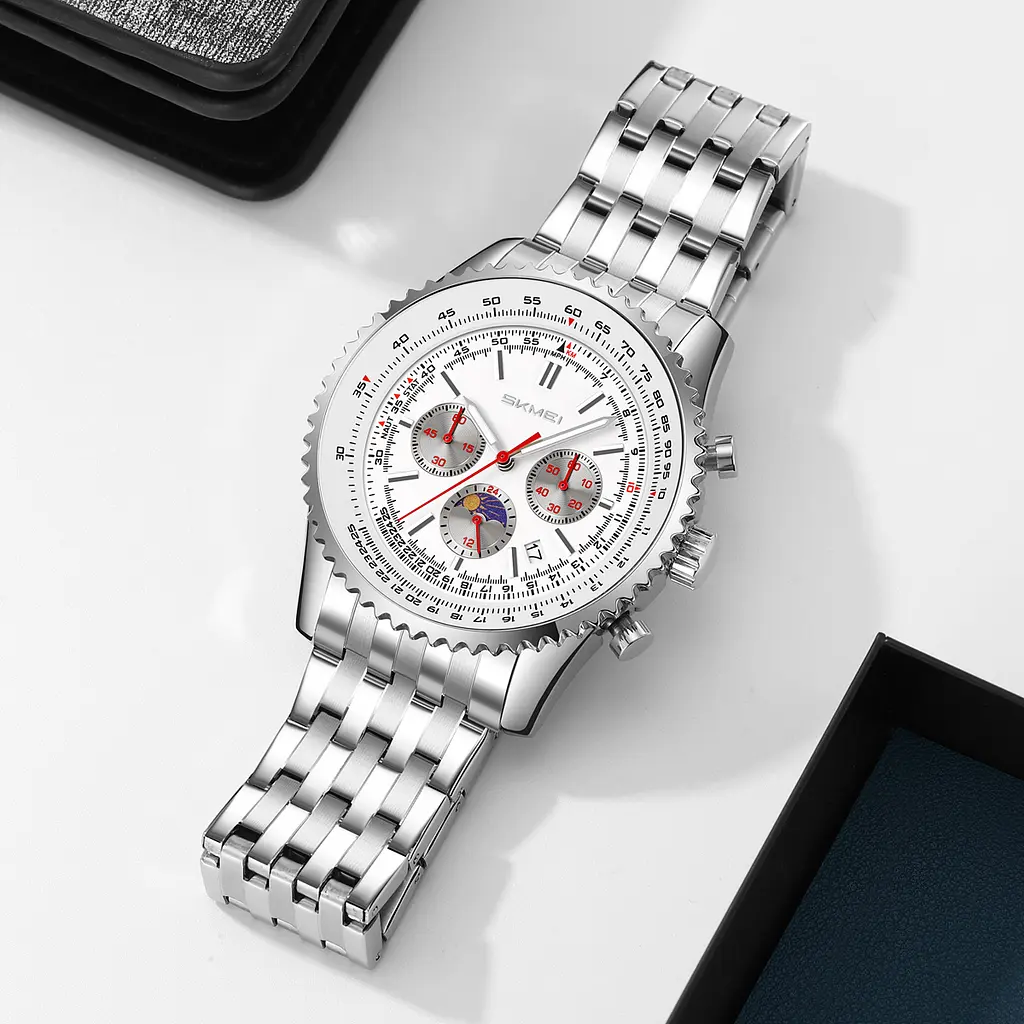 Наручний годинник чоловічий 9348SI Silver Skmei acs0030885 - фото 4