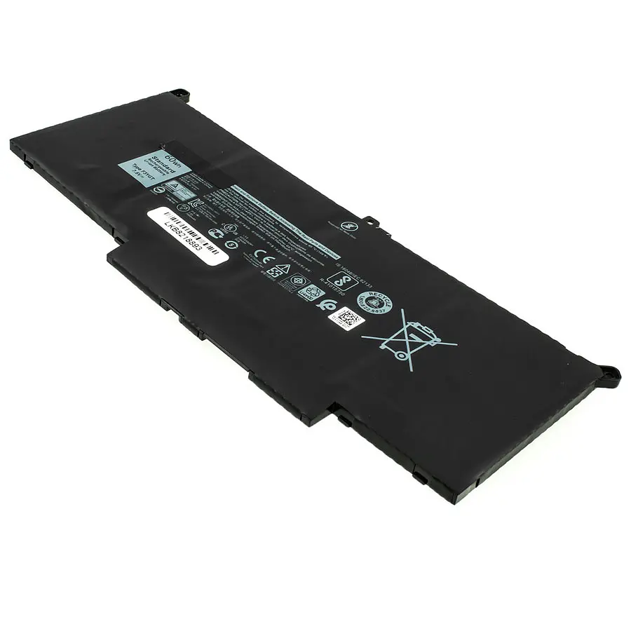 Акумулятор для ноутбука Dell F3YGT (Latitude 7280, 7380, 7480, E7280, E7380, E7480) 7.6V 7500 mAh 60Wh Black (2X39G) - фото 2