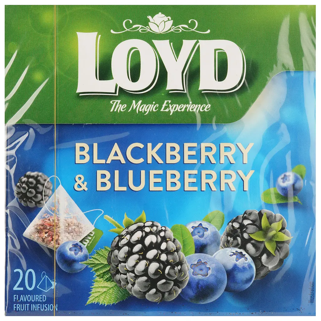 Чай фруктовий Loyd Blackberry&Blueberry зі смаком ожини та чорниці 40 г (20 шт. х 2 г) - фото 2