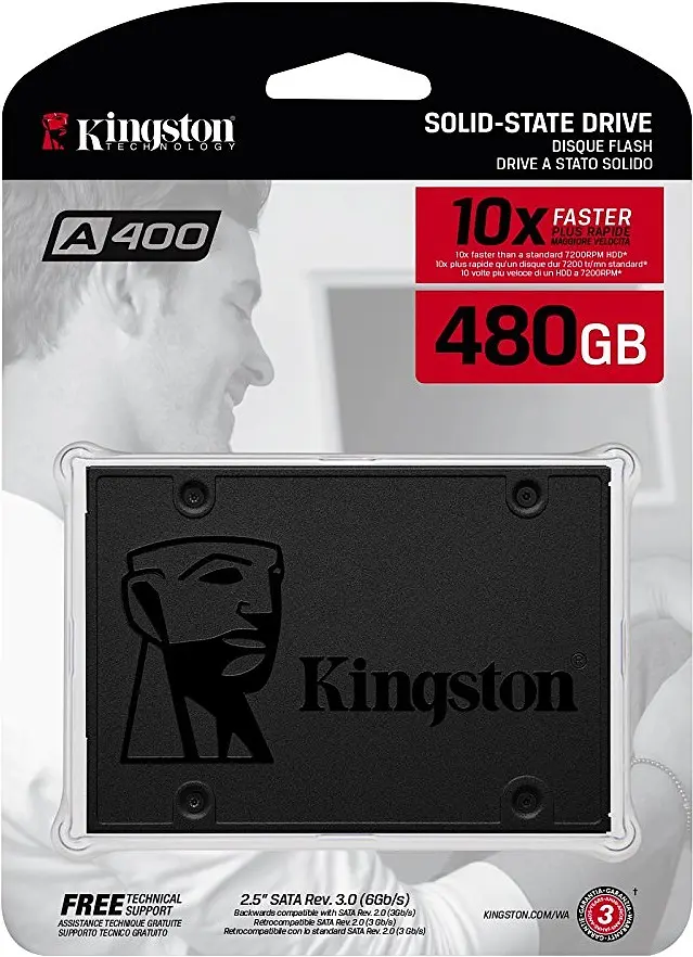 Накопичувач SSD 480GB Kingston A400 2.5" SATAIII TLC (SA400S37/480G) - фото 5