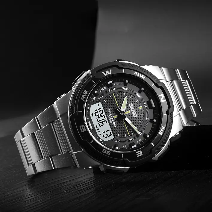 Наручний годинник чоловічий 1370SI Silver Skmei acs0030785 - фото 4