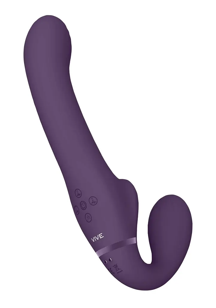 Страпон Vive Vive Air Wave Tickle, 23.5 см (фіолетовий) - фото 3