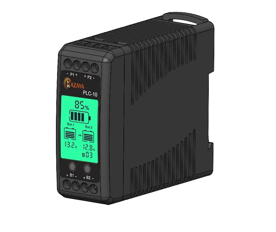 Балансир PLC-10 для акумуляторних батарей AGM, GEL, Li-ion, Carbon, LeFePo4, 24V, 10A, LSD індикація, 85x75x30mm - фото 2