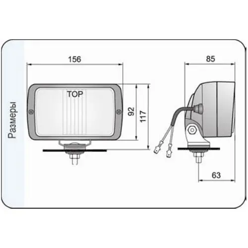 Протитуманна фара Wesem 156х92 mm / ближнє світло / 1 шт. (3НР 158.63) - фото 3