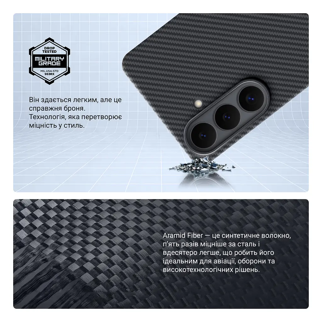 Чехол ArmorStandart BlackIcon Aramid Twill MagCase для Samsung S26 Plus Black (ARM90146) - фото 4