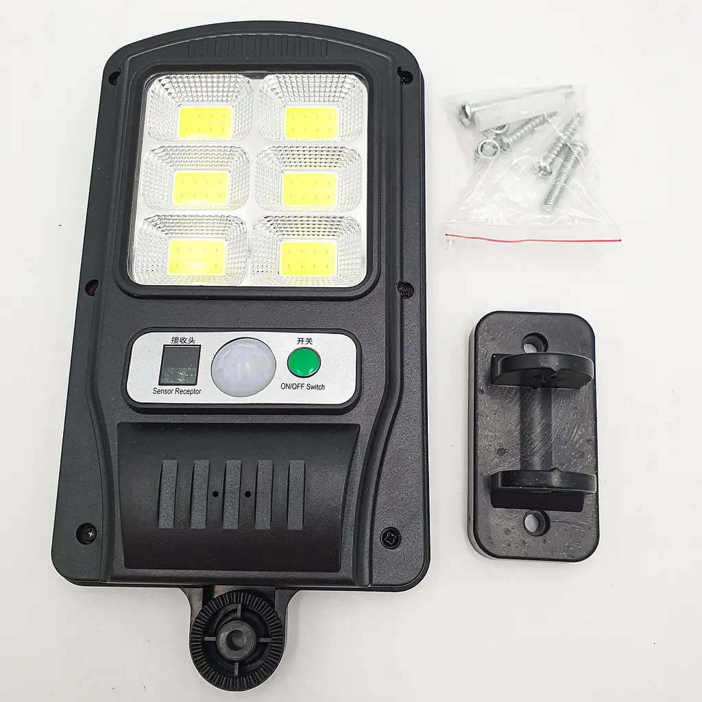 Ліхтар вуличний акумуляторний світильник 1000mA на сонячній батареї LED Solar Street Light BL BK-818-6 COB - фото 2