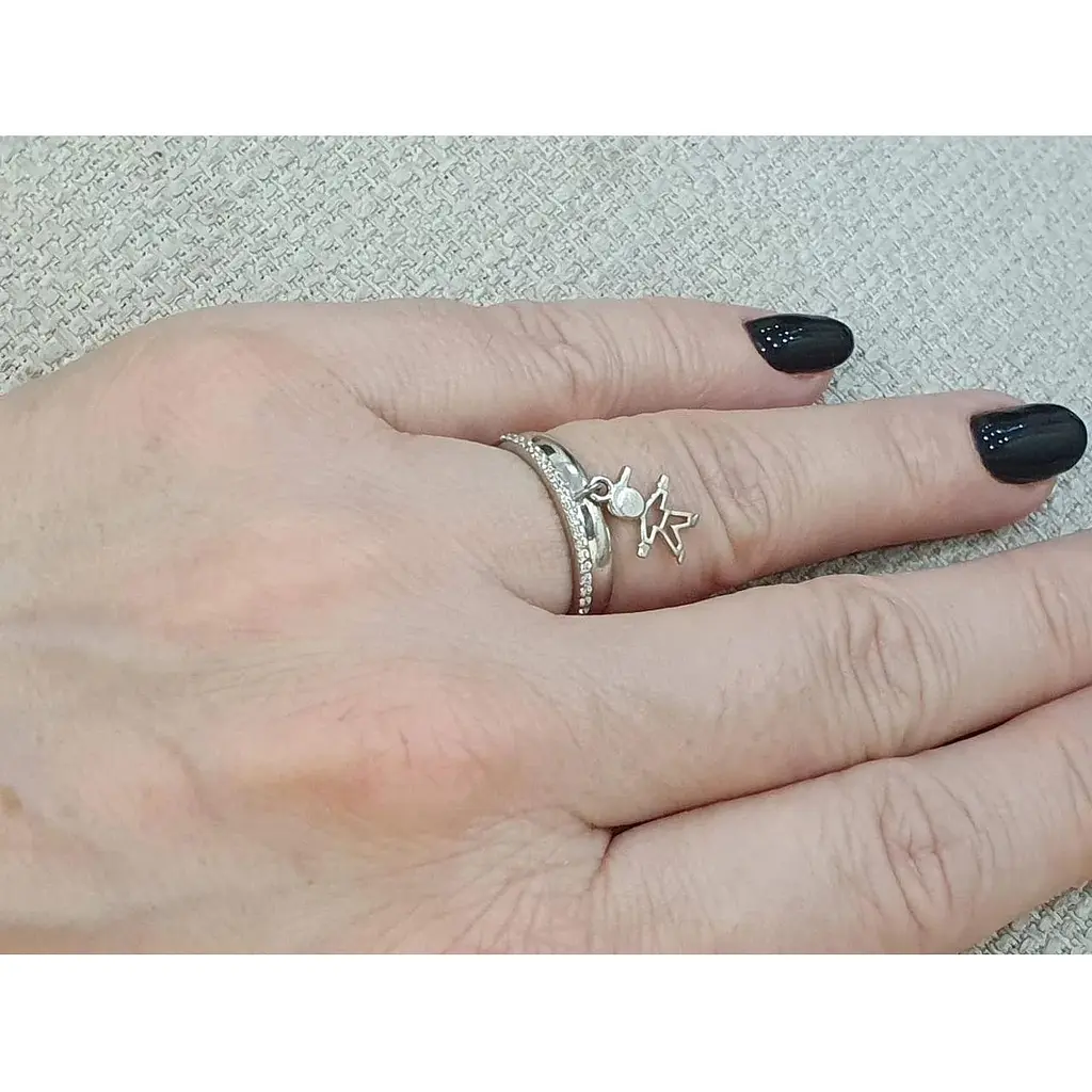 Срібне кільце Qvaliz Хлопчик з фіанітами. 901-01087 16,5 - фото 2