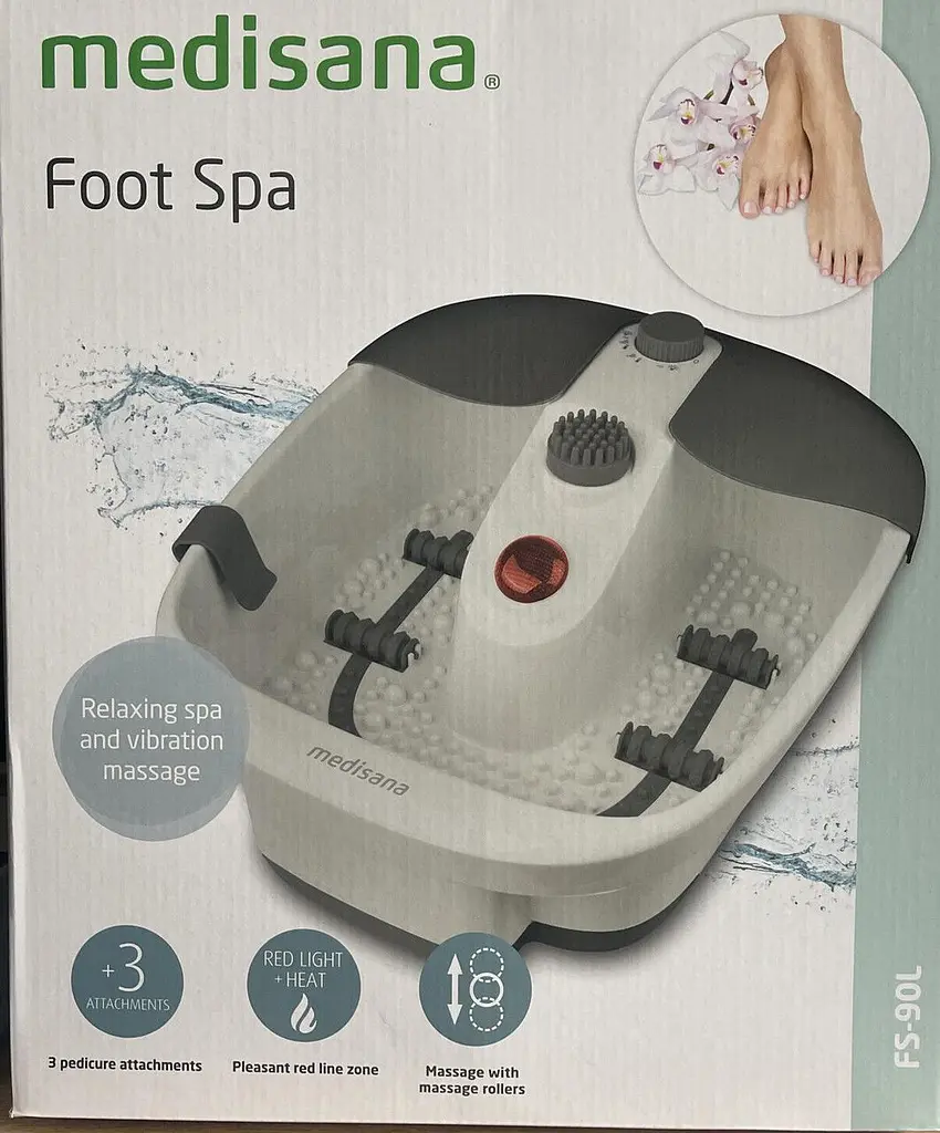 Гідромасажна ванна для ніг Medisana FS-90L silver/white - фото 8