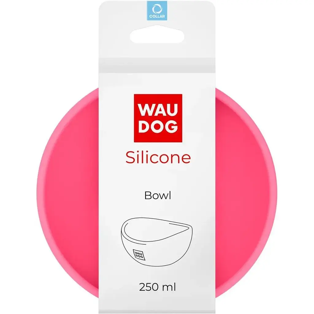 Миска для котів та малих порід собак Waudog Silicone, 250 мл, рожева - фото 4