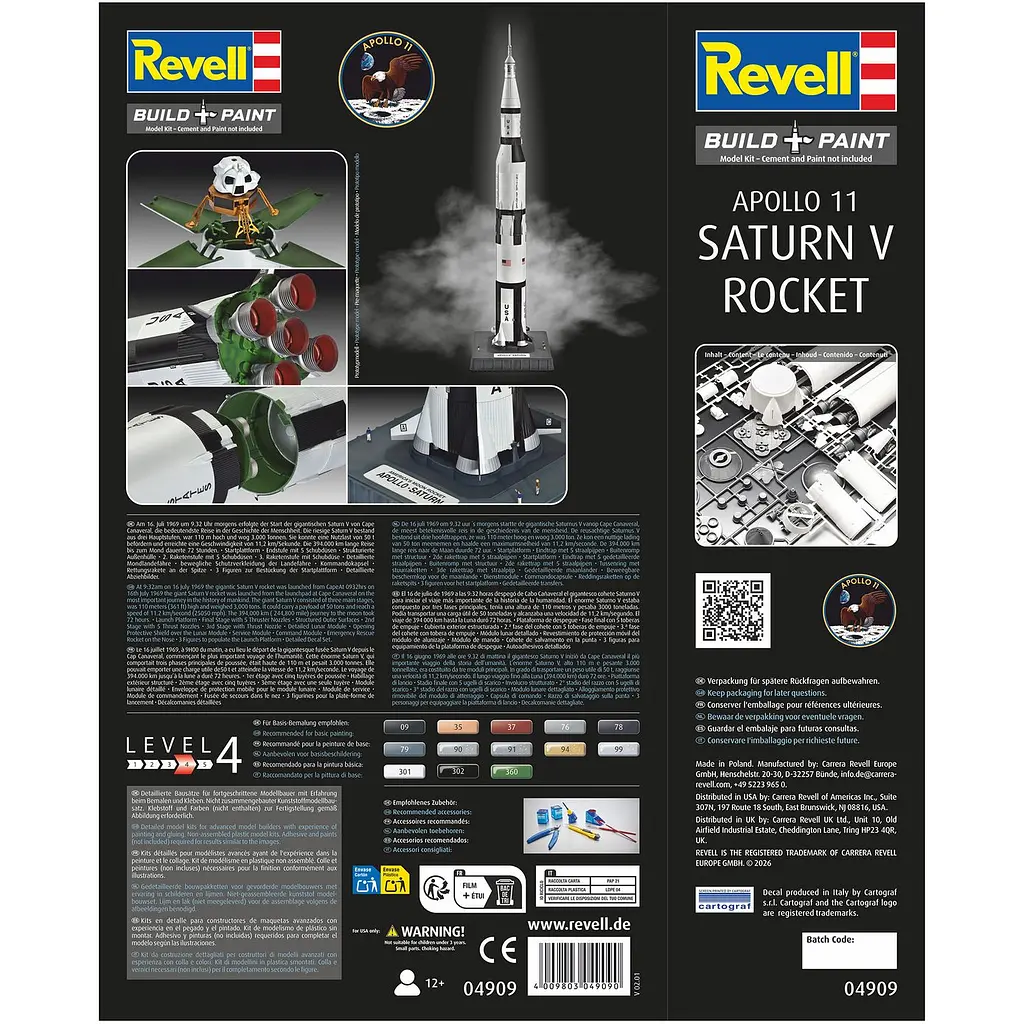 Збірна модель-копія Revell Ракета-носій Apollo 11 Saturn V рівень 4 масштаб 1:144 (RVL-04909) - фото 6