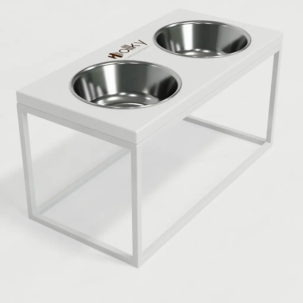 Hollky Base L — миски на підставці для середніх і великих собак (2 × 0,95 л, висота 20 см) - фото 7