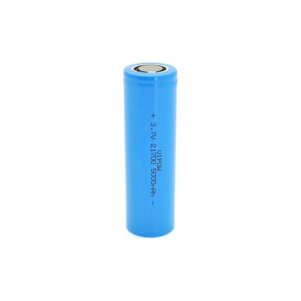 Акумулятор 21700 5000mAh, 3.7V, синій, FlatTop Vipow (ICR21700-5000mAhFT / 31080)