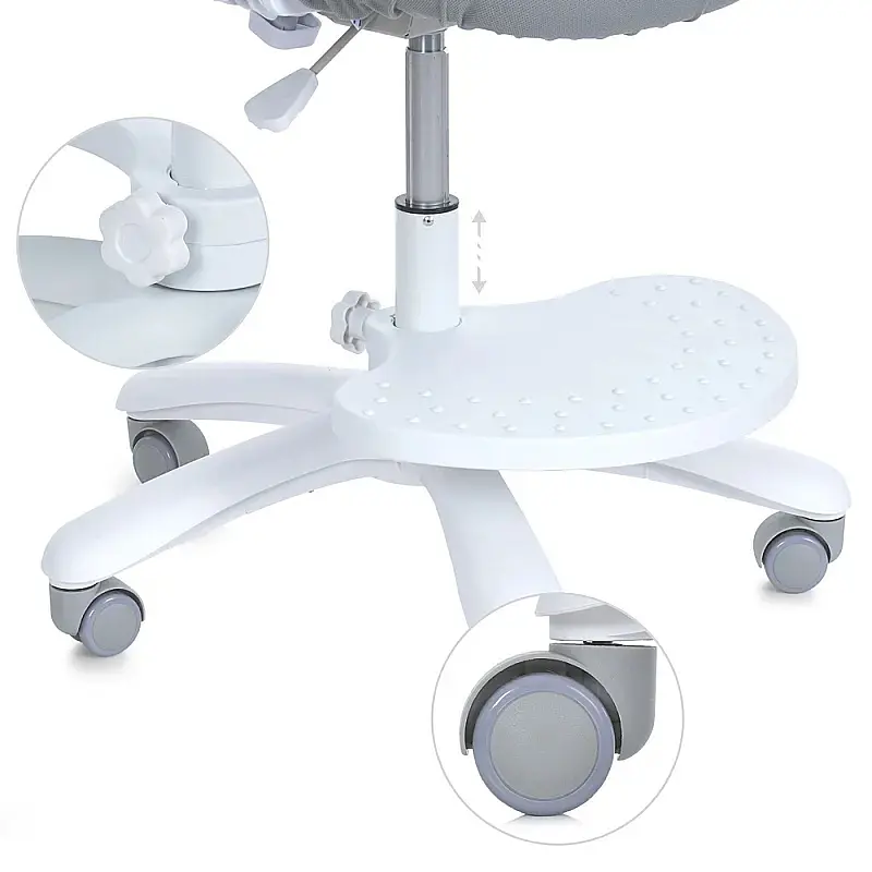 Дитяче крісло Bambi M 6057-11 з підлокітником і підніжкою сіре (RLT48542) - фото 6