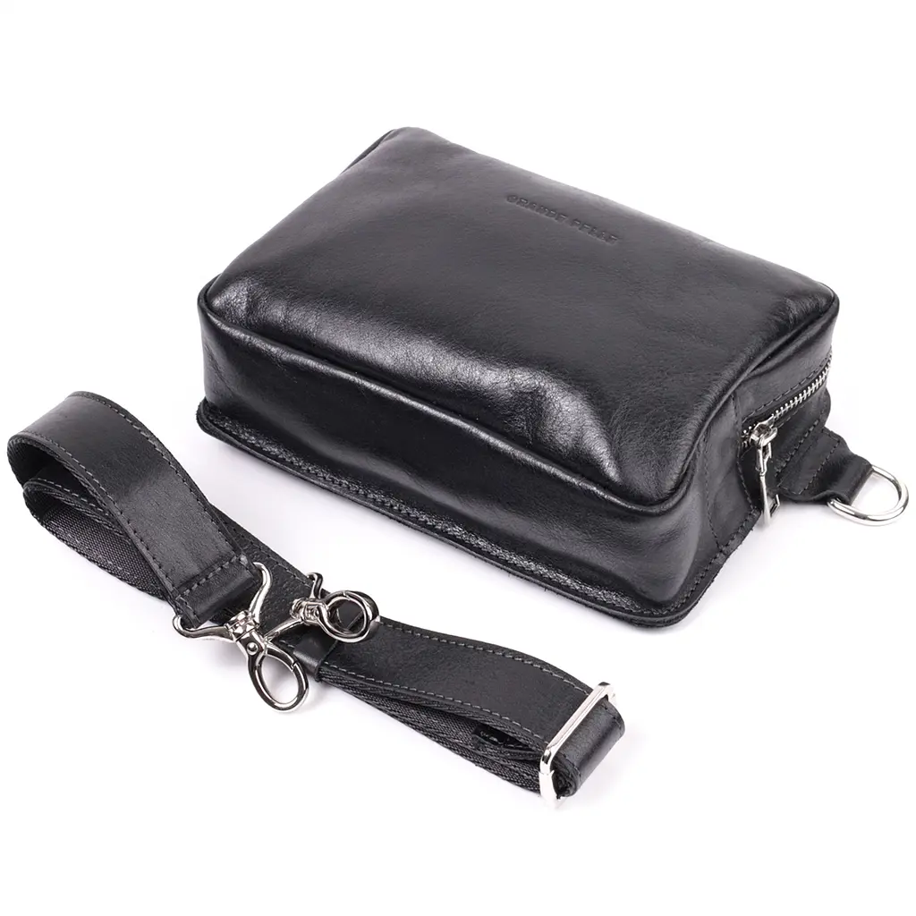 Чоловіча шкіряна сумка GRANDE PELLE 20,5х14,5х6,5 см sum0026533 - фото 7