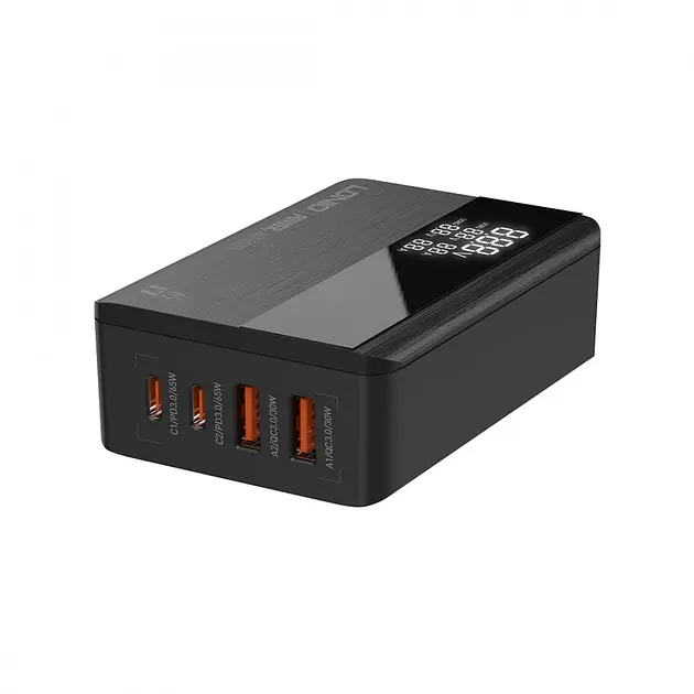 Мережевий зарядний пристрій 65W LED NewBrand A4808Q (33429-01_674)