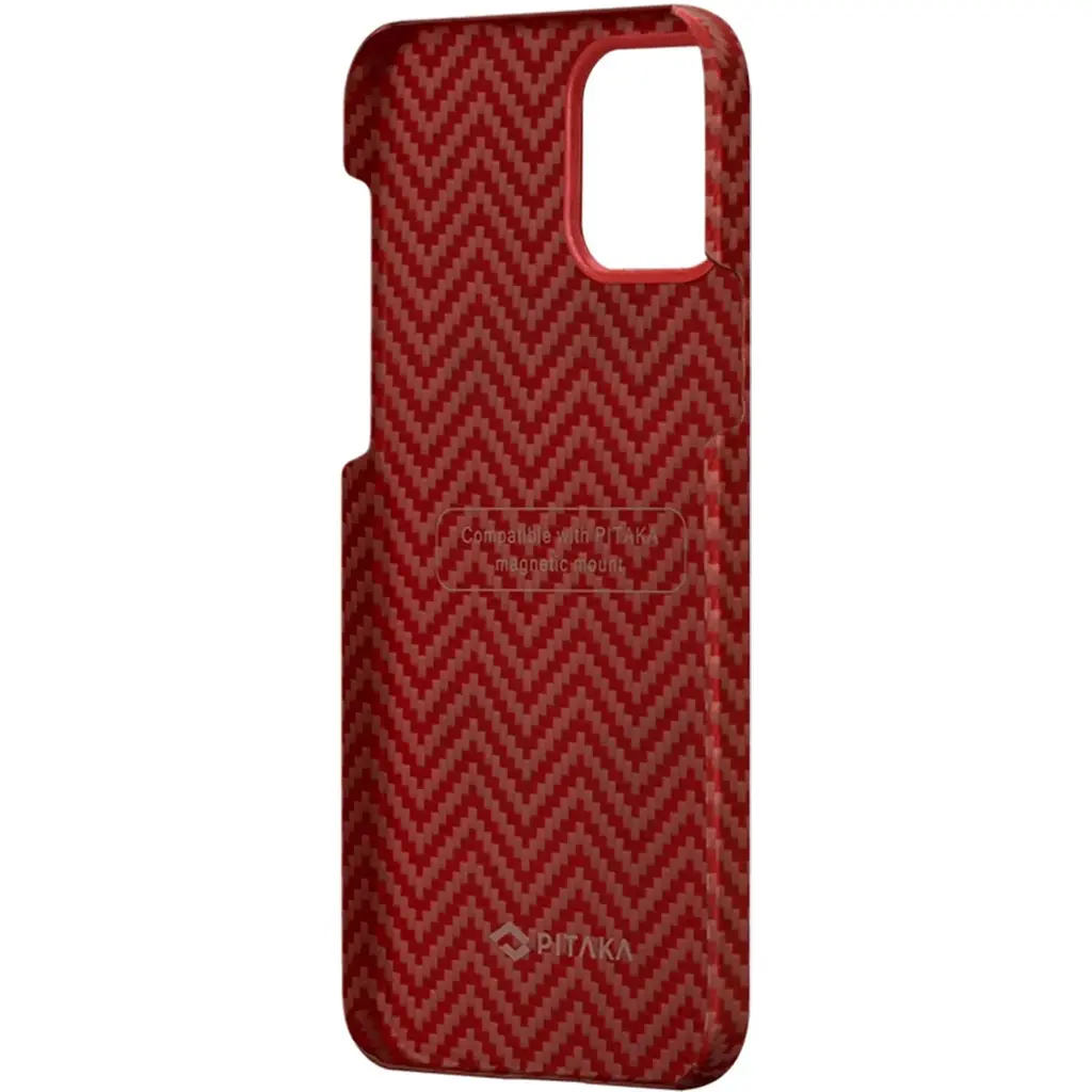 Чохол-накладка Pitaka MagEZ Case Herringbone Red/Orange для iPhone 12 mini (KI1207) - фото 3