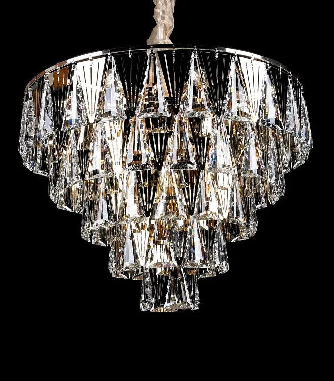 Люстра кришталева Splendid Ray L5885/D600/12 (GD), 12 ламп, E14, золото, шампанське, сучасний стиль - фото 3