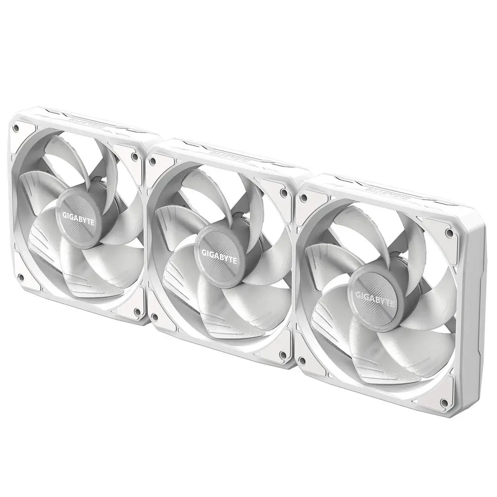 Вентилятор Gigabyte EZ Chain RVS Fan 120 Ice 3-Pack Білий (GP-GBT EZRVSFAN1203 ICE) - фото 2