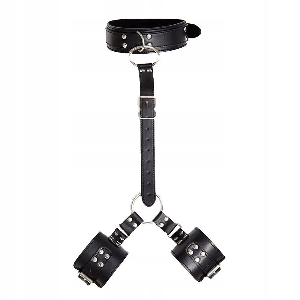 Регульована упряж Fetish Addict Collar With Restraints (чорний)
