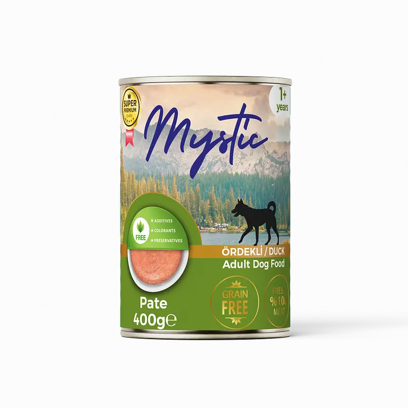 Вологий корм Mystic паштет з КАЧКОЮ для дорослих собак 400г.