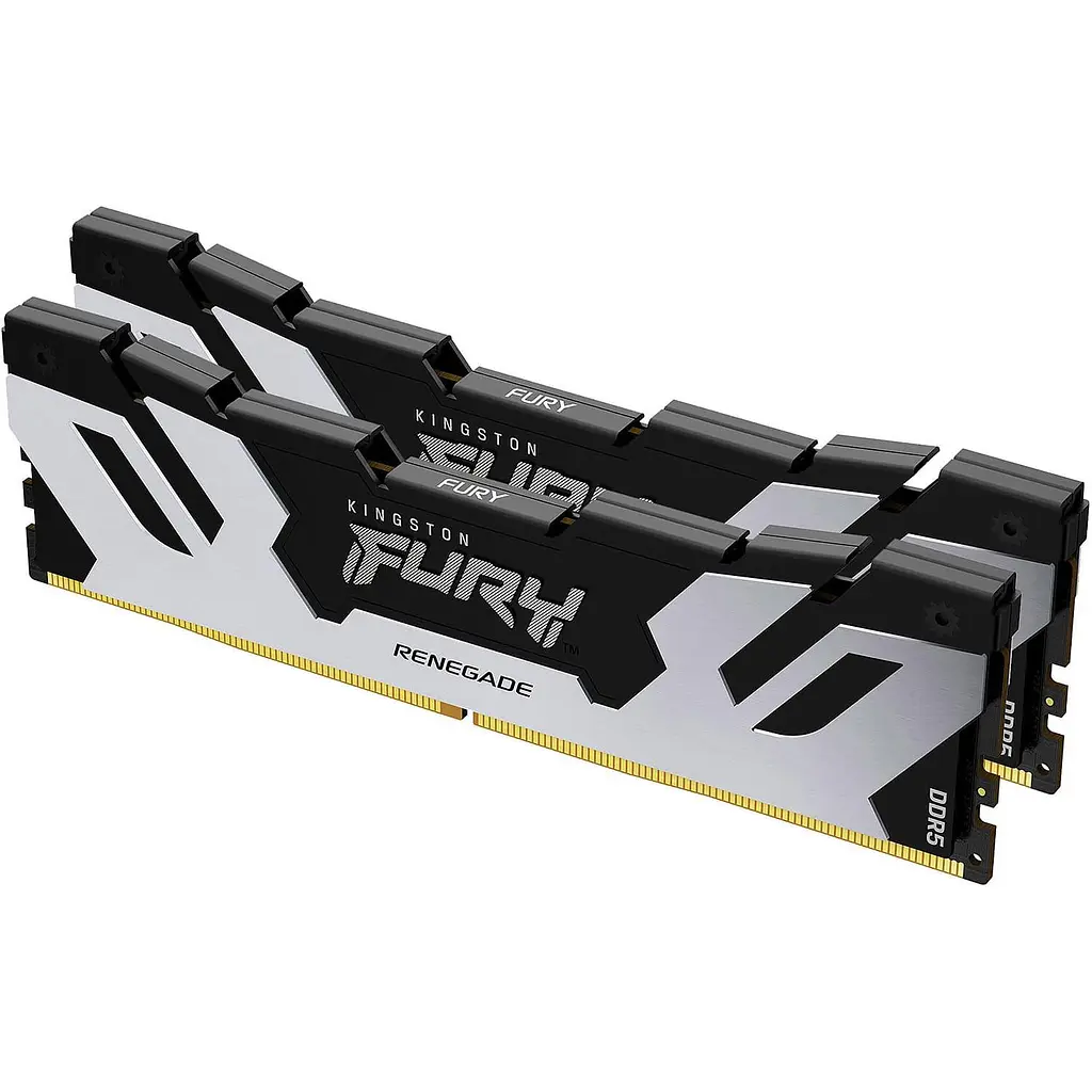 Модуль пам'яті Kingston Fury DDR5 32GB (2x16) 7600MHz Renegade Silver XMP (KF576C38RSK2-32) - фото 2